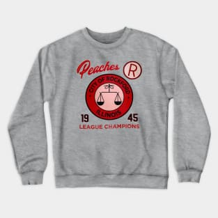 Rockford Peaches • AAGPBL Patch • Rockford, Illinois Crewneck Sweatshirt